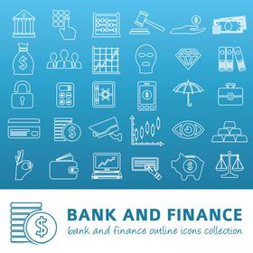 银行与金融图标集合