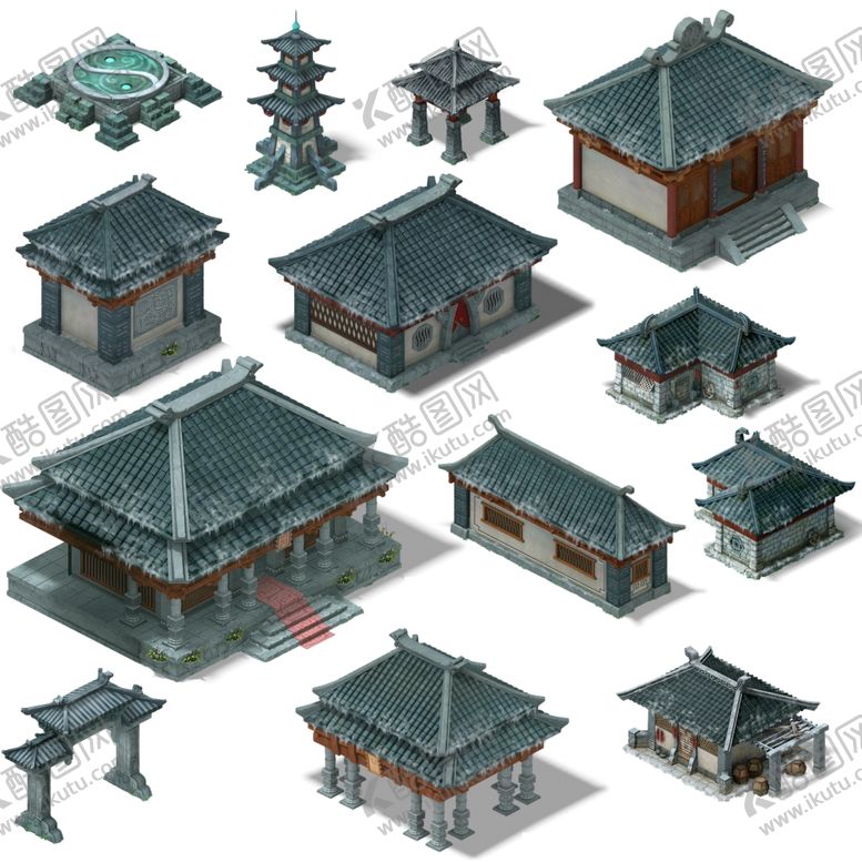 编号：97770209110717362725【酷图网】源文件下载-游戏房屋建筑物元素
