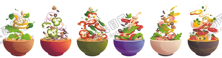 编号：71922303062309158451【酷图网】源文件下载-色拉沙拉卡通插画