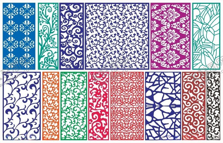 编号：14209910121740483994【酷图网】源文件下载-窗花镂空花纹屏风隔断雕花