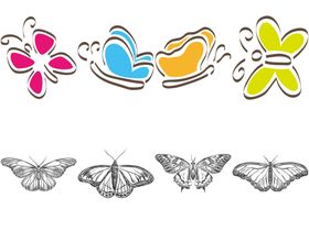 卡通蝴蝶
