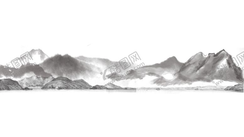 编号：96627105090118177292【酷图网】源文件下载-水墨画插画背景素材中国风山水画