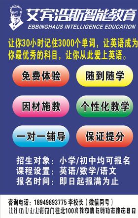 艾宾浩斯智能教育海报