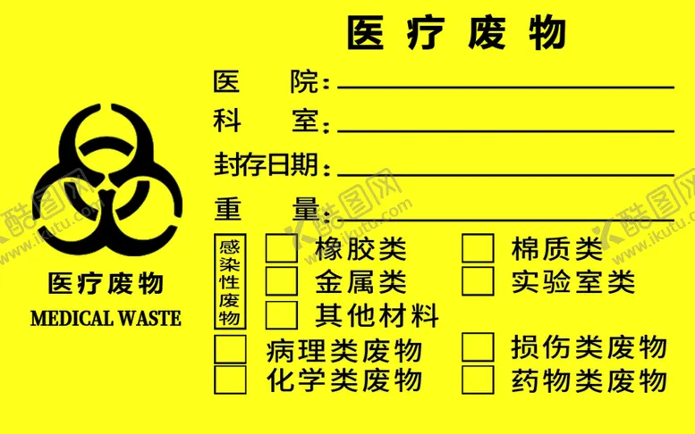 编号：60229111201626128685【酷图网】源文件下载-医疗废物卡
