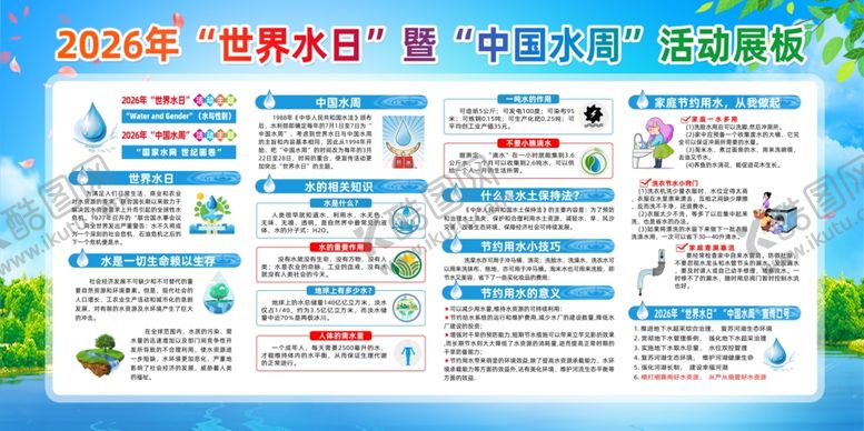 编号：85044804050851039507【酷图网】源文件下载-中国水周与世界水日