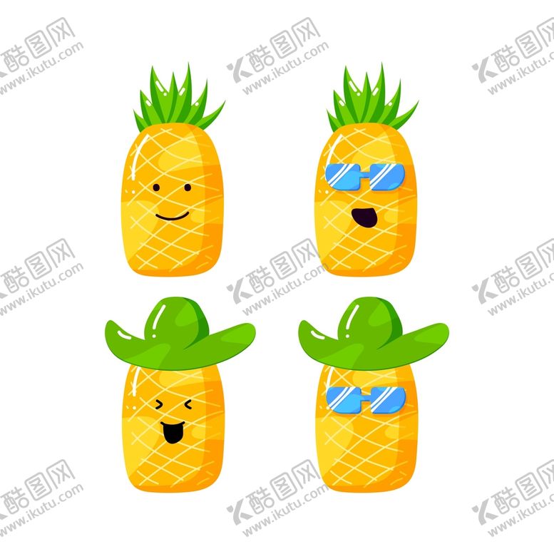 编号：71973401230220081912【酷图网】源文件下载-卡通菠萝