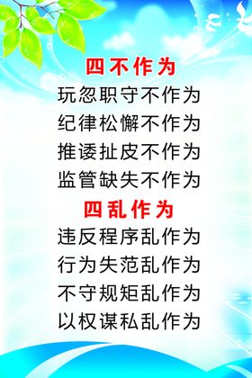 四不作为四乱作为