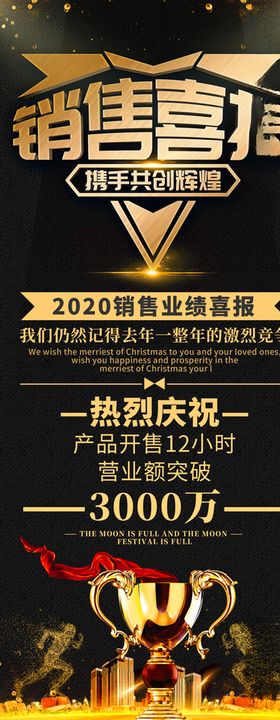 销售喜报状元宴考试光荣榜金榜题名舞台升学宴
