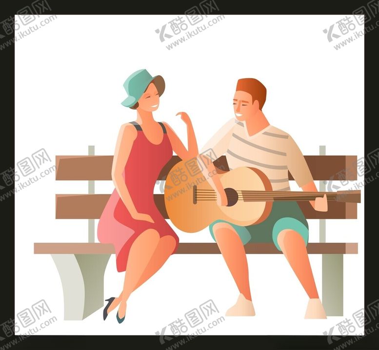 编号：70944412082217441047【酷图网】源文件下载-手绘情侣恋人