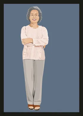 手绘卡通老人动画动画