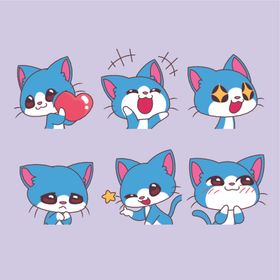 可爱蓝猫表情包合集