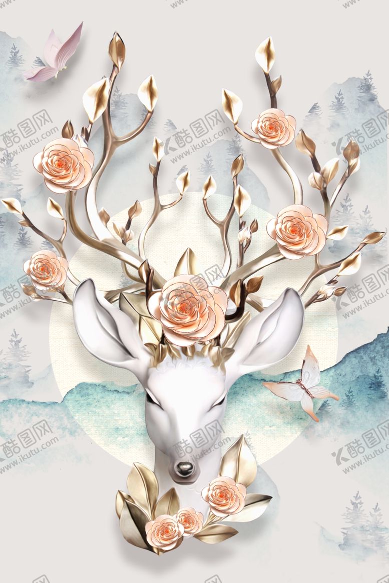 编号：58124510022324186851【酷图网】源文件下载-创意国潮装饰画图片