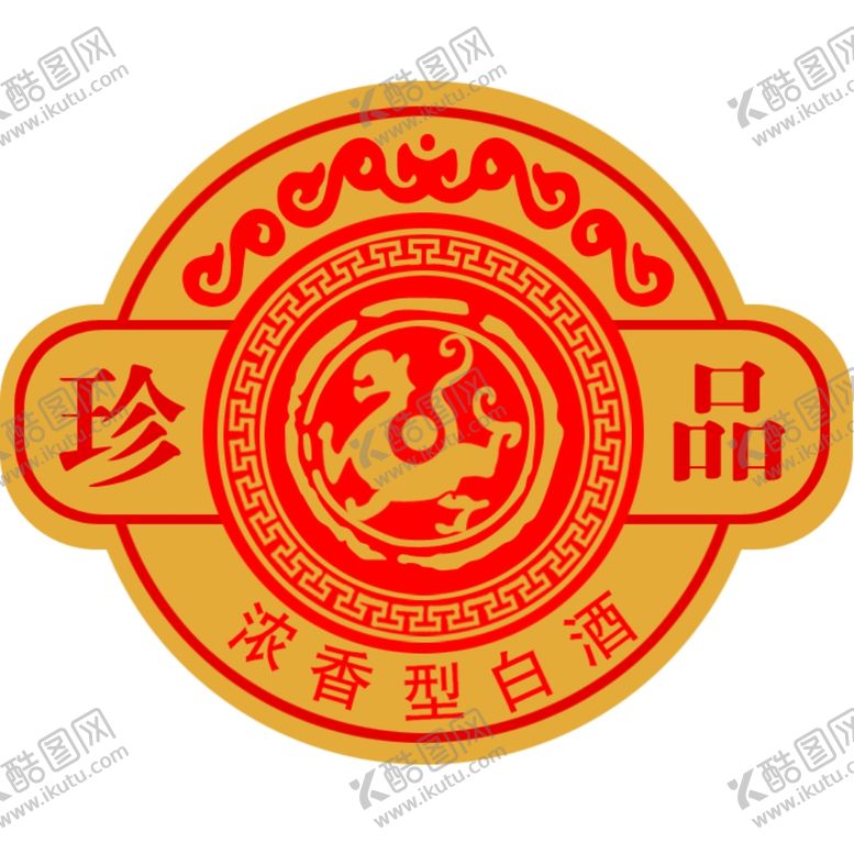 编号：42650207131722306588【酷图网】源文件下载-白酒标签标志酒古典陈