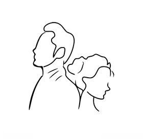 婚礼线条插画