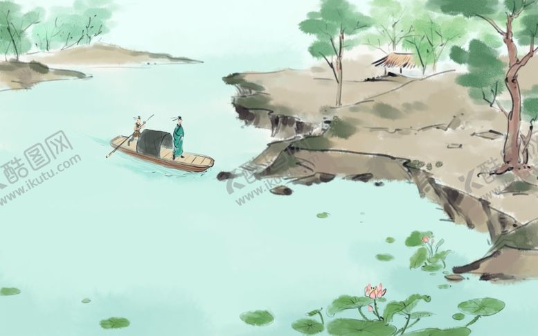 编号：57278809151817227195【酷图网】源文件下载-手绘荷花插画