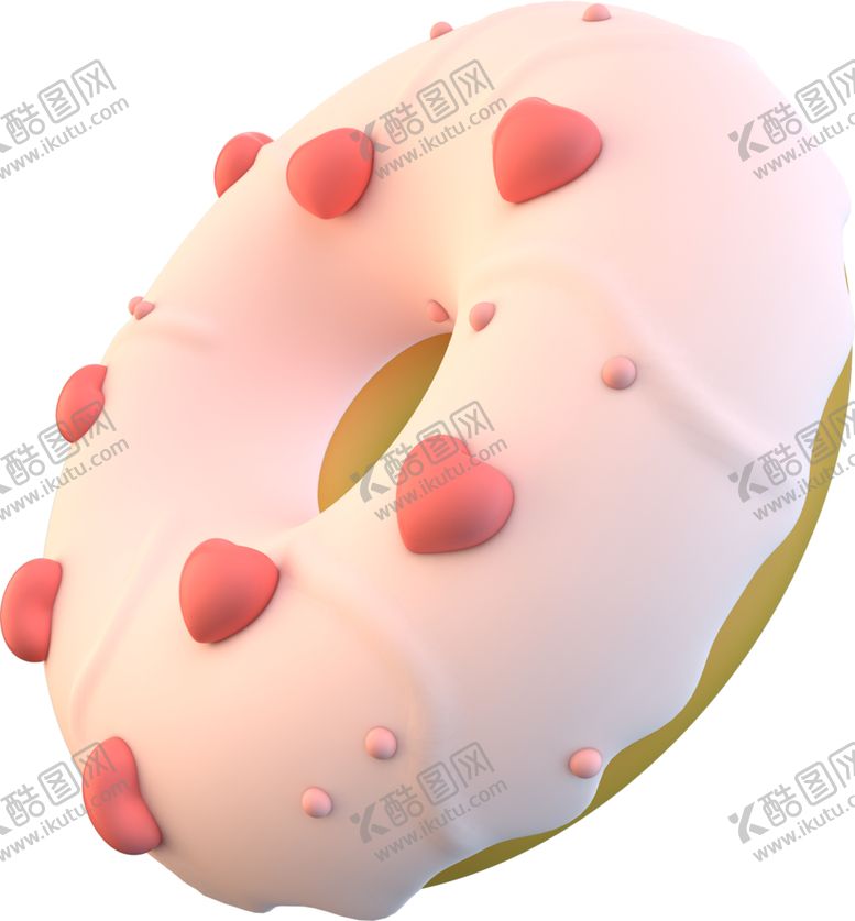 编号：62646101131627199665【酷图网】源文件下载-C4D 甜甜圈 镂空素材