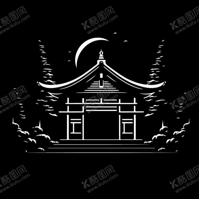 编号：27467102252236456012【酷图网】源文件下载-寺庙矢量图