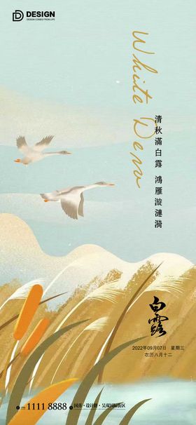 白露节气海报
