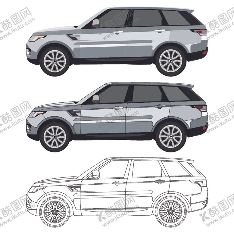 编号：32957709100151475874【酷图网】源文件下载-扁平汽车