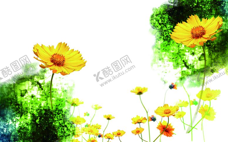 编号：39057109120211290731【酷图网】源文件下载-向日葵背景墙