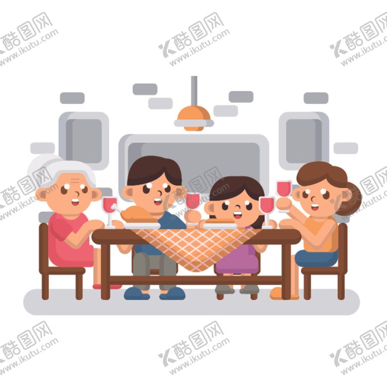 编号：52918011010158188049【酷图网】源文件下载-卡通家庭