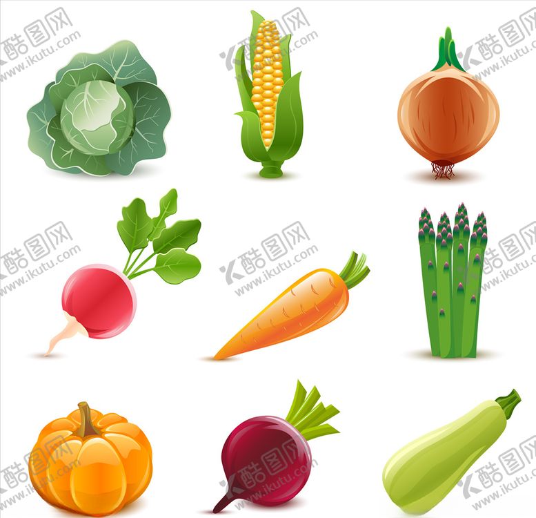 编号：35711806281133013311【酷图网】源文件下载-矢量手绘卡通蔬菜