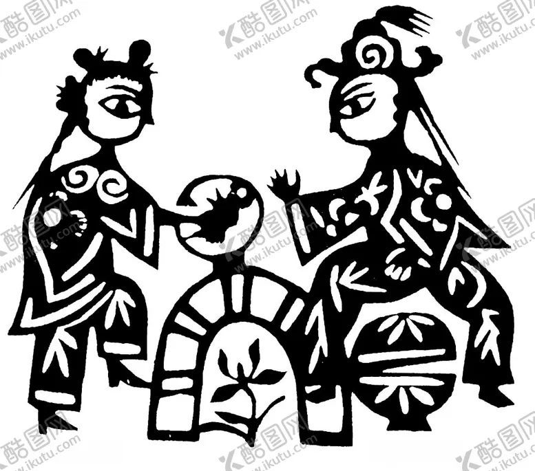 编号：42543012052212027690【酷图网】源文件下载-剪纸民俗人物