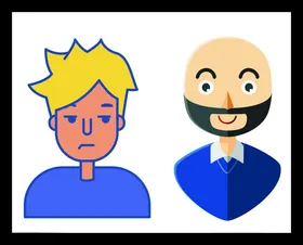 手绘男人男孩卡通动画卡通动画
