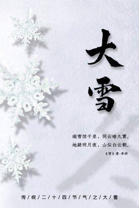 大雪海报图片