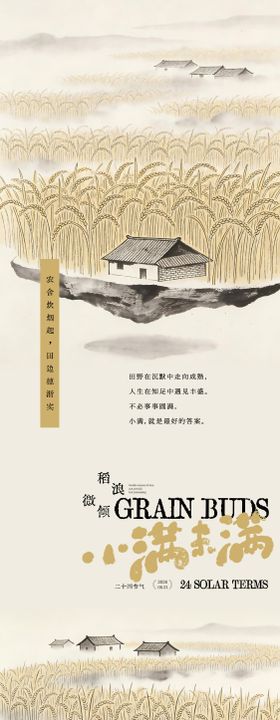 小满未满漂浮岛创意海报