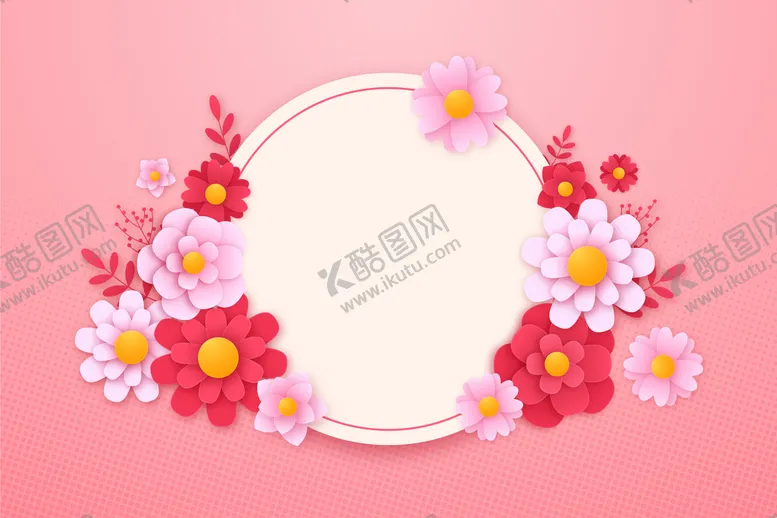 编号：16820709291329076739【酷图网】源文件下载-纸质花朵背景 