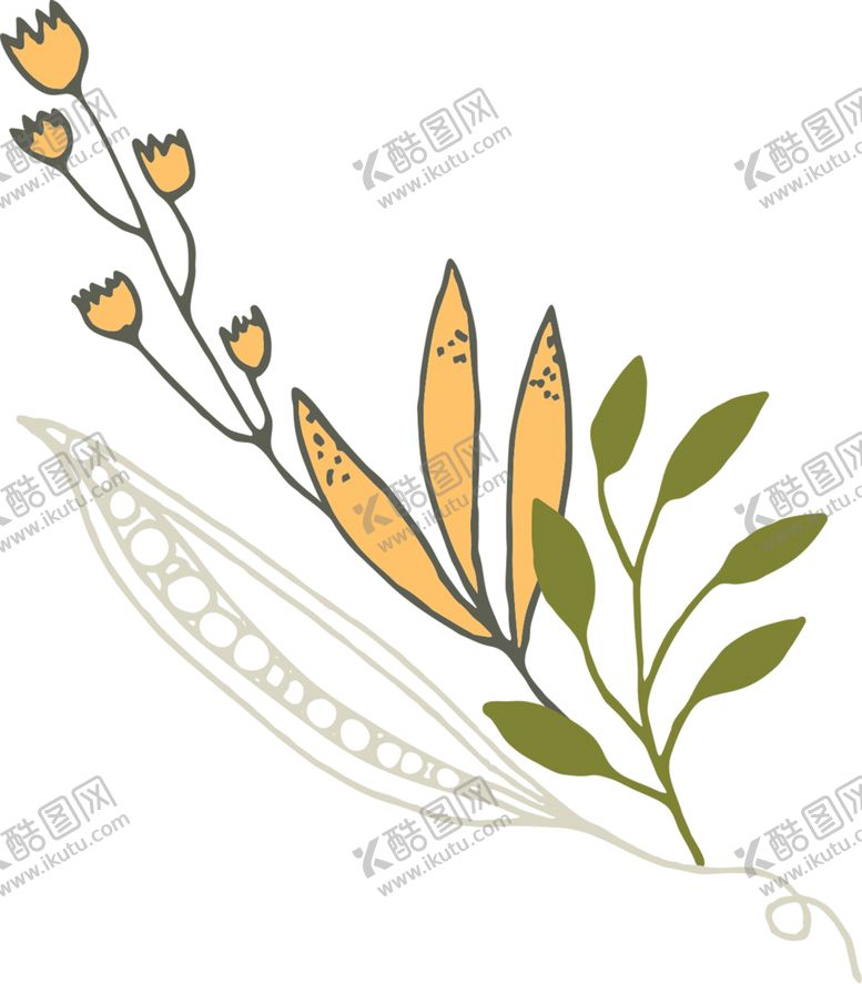 编号：17727709221012402663【酷图网】源文件下载-手绘植物