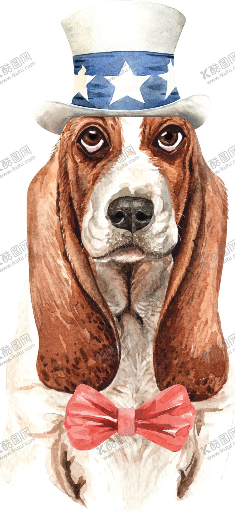 编号：71256710310953191855【酷图网】源文件下载-水彩绘画可爱小狗