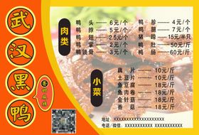 武汉黑鸭价格表