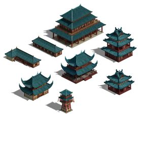 游戏房屋建筑物元素
