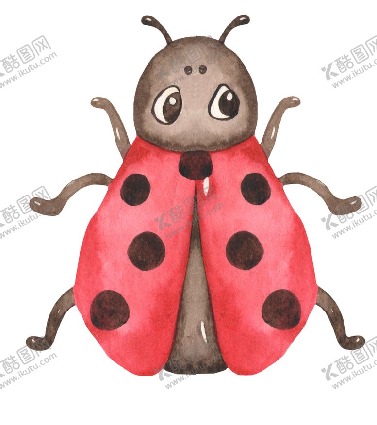 编号：44374409292053055551【酷图网】源文件下载-水彩七星瓢虫
