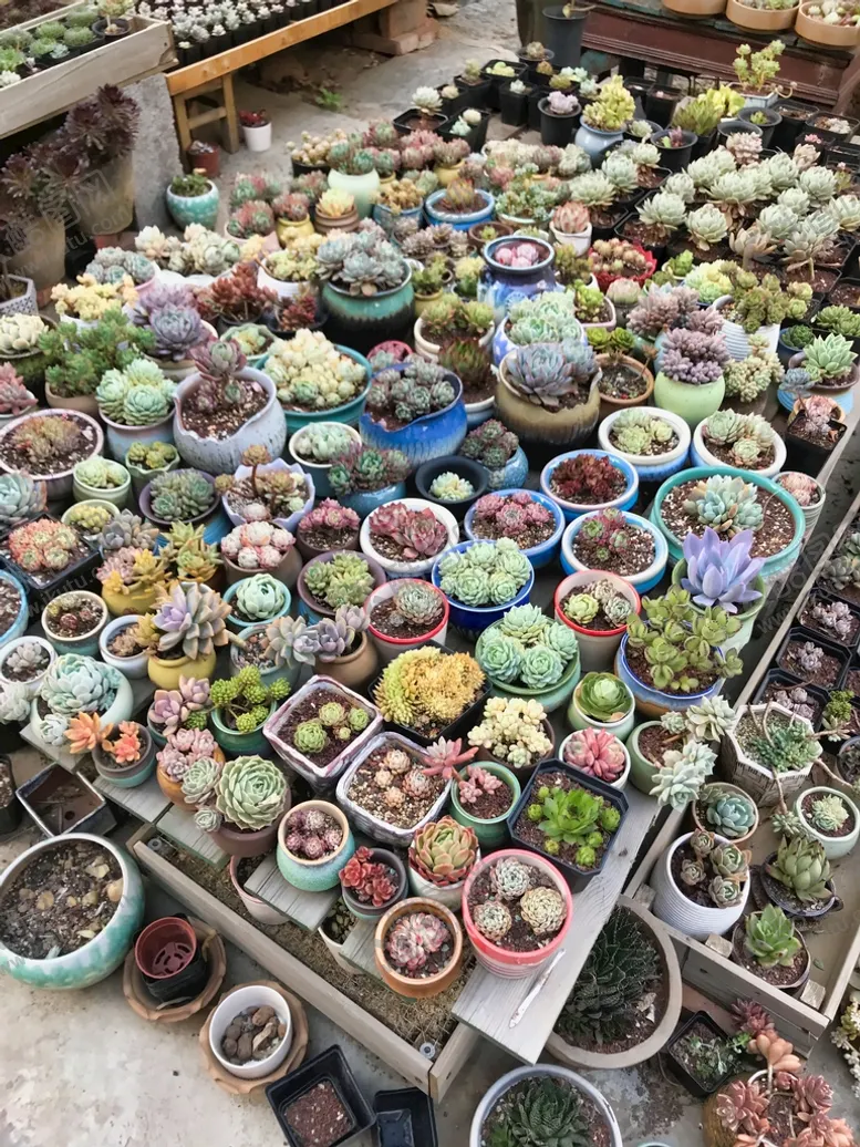 编号：17004710181349159117【酷图网】源文件下载-多肉植物观赏花园