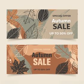 秋季促销横幅设计