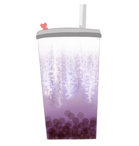 手绘奶茶插画