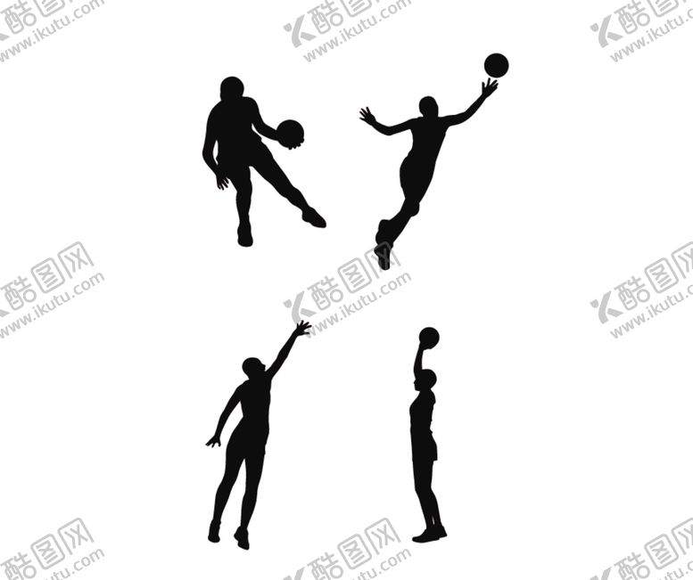 编号：89491505090920443880【酷图网】源文件下载-打篮球剪影