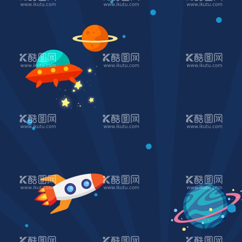 编号：45086511230942182941【酷图网】源文件下载-卡通太空人星空卡通宇宙