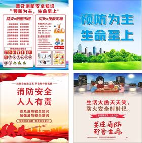 安全生产与消防宣传海报