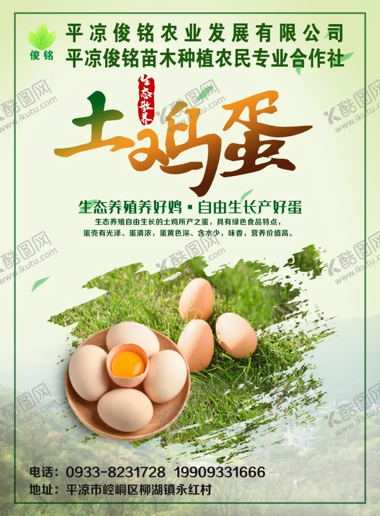 编号：30077110150415124329【酷图网】源文件下载-土鸡蛋农家鸡蛋竖版海报