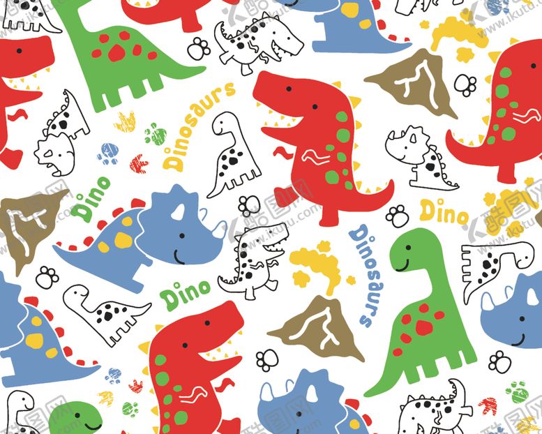 编号：83473010312251446123【酷图网】源文件下载-卡通恐龙