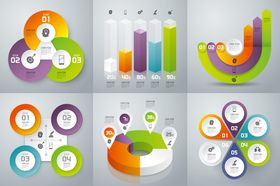 多彩商务图表元素集合