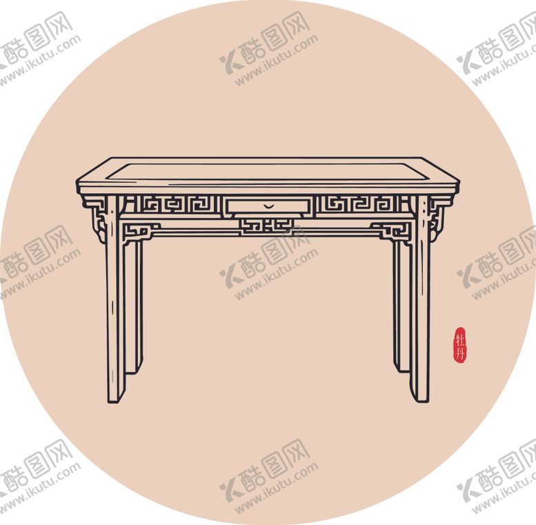 编号：55491402142128002721【酷图网】源文件下载-家具家居线稿图小凳子椅子小桌子