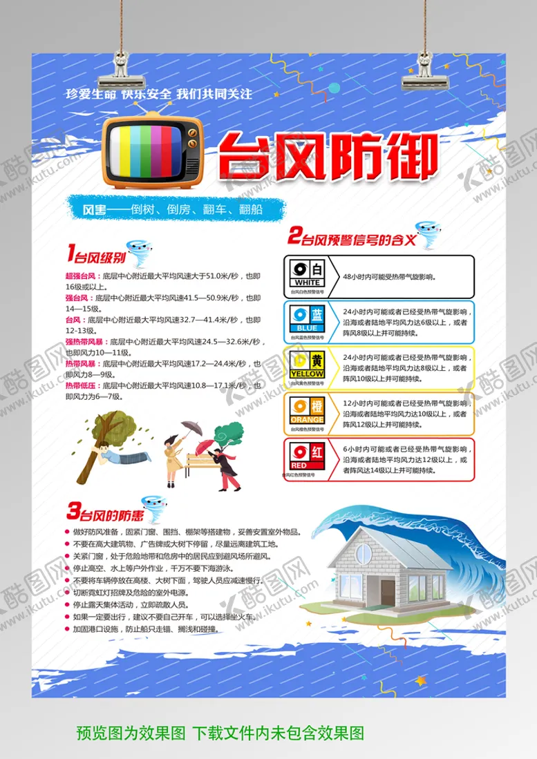编号：69352409161220098261【酷图网】源文件下载-台风预防海报