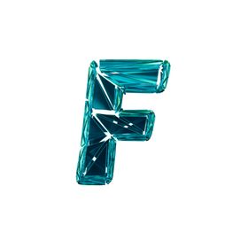 3D破碎数字F