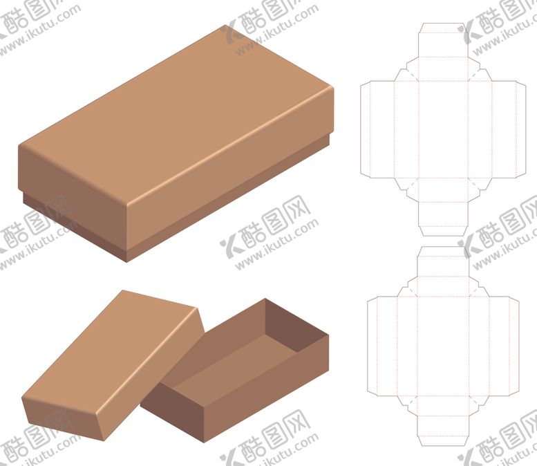 编号：32635910280743225689【酷图网】源文件下载-盖子包装盒刀模图