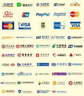 银行支付支付宝银行标志